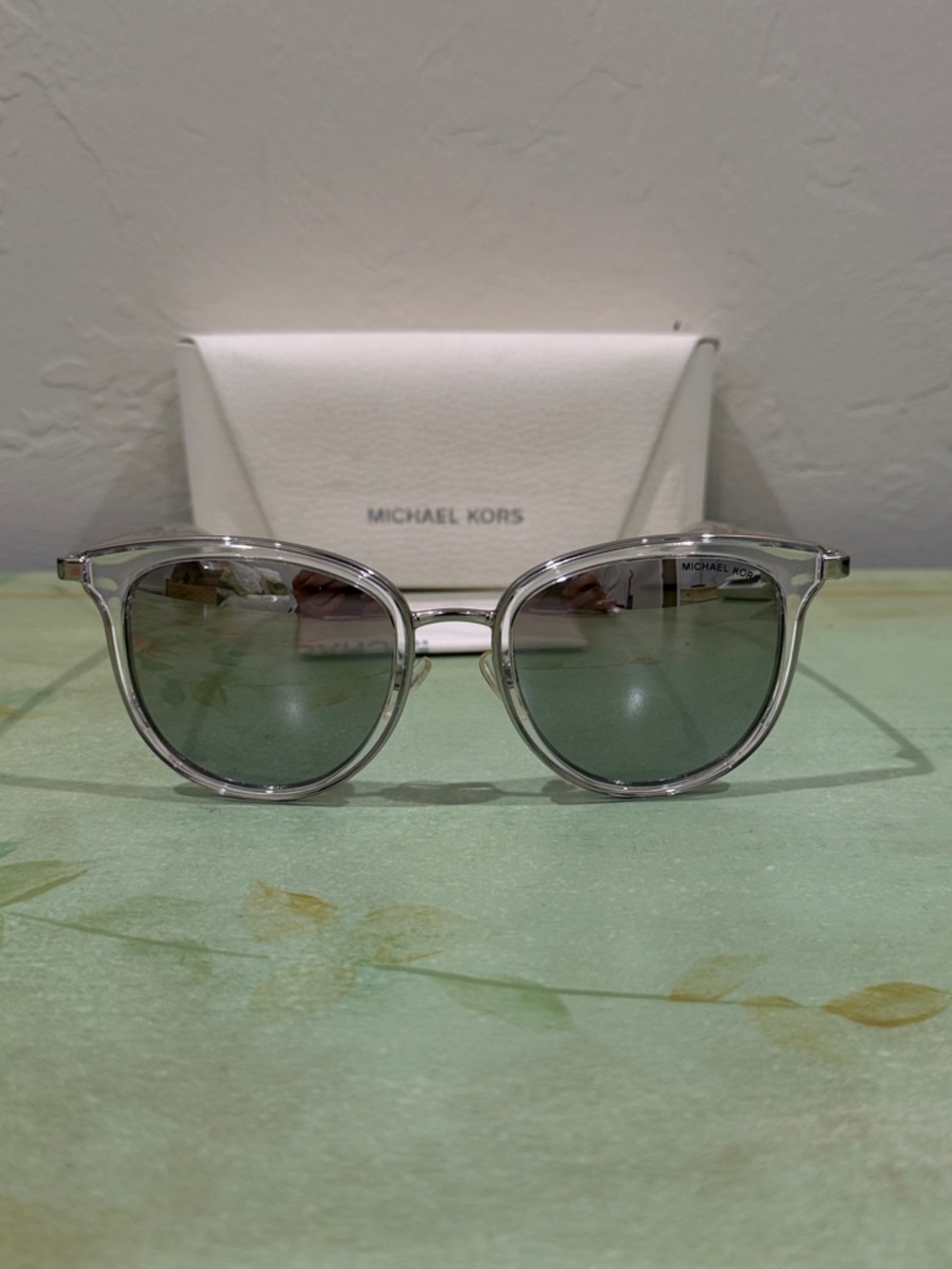Michael Kors Clear Frame Sunglasses with Tinted Lenses